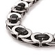 304 Stainless Steel Byzantine Chains Necklace STAS-E160-24EBP-2