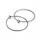 304 impostazioni orecchino a cerchio in acciaio inox STAS-H467-01B-35MM-2