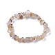 Perlas de cuarzo rutilado de oro natural pulseras elásticas BJEW-JB04152-03-1