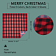 伝熱ビニールパッチ  クリスマスバッファローチェック柄  生地のTシャツのDIYアイアン用  ミックスカラー  30x30x0.04cm DIY-NB0004-50-6