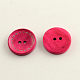 Botones de madera teñidos de 2-agujero BUTT-R031-038-2