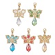 Papillon ange verre pendentif décoration HJEW-MZ00007-1