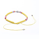 Adjustable Nylon Cord Braided Beaded Necklaces NJEW-JN02727-3