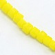 Opaque Solid Color Crystal Glass Faceted Cube Beads Strands GLAA-F024-A-2