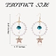 Ohrringe mit großen Kreisen aus Glasperlen EJEW-SW00015-03-2