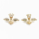 Brass Micro Pave Clear Cubic Zirconia Peg Bails Charms KK-S356-119G-NF-3