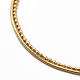 Placage ionique (ip) 304 chaînes rondes serpent et boule en acier inoxydable bracelet multi-brins double couche pour femme BJEW-E074-03G-2