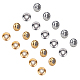 UNICRAFTALE 20pcs 2 Colors 6mm Rondelle Stopper Beads 304 Stainless Steel Slider Beads with Plastic Golden & Stainless Steel Color Beads Finding for Jewelry Making STAS-UN0002-36-1