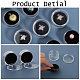 CHGCRAFT 20Pcs Black Mini Round Stone Box Plastic Nail Loose Beads Decorate Storages with Sponge Mat for Jewelry Beads Display Storage MRMJ-CA0001-41B-5