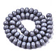 Chapelets de perles en verre opaque de couleur unie GLAA-R217-01-A01-2