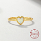 Anello da dito con cuore in opale sintetico melata FM4105-5-3