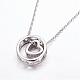 Sterling Silver Pendant Necklaces NJEW-P175-13P-2