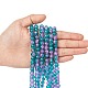Spray Painted Crackle Glass Beads Strands CCG-Q002-8mm-06-4