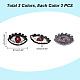 AHANDMAKER 6 Pcs Eye Beaded Patches for Clothes FIND-GA0002-49-2