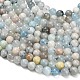 Natürliche Aquamarin Perlen Stränge&nbsp;G-F591-29A-8mm-02-4