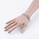 Electroplate Glass Beads 2 Wrap Bracelets BJEW-JB03472-01-4
