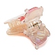 動物PVCプラスチック爪ヘアクリップ  スチールパーツを持つ  女の子のためのヘアアクセサリー  猫の形  65x46x58mm PHAR-G010-01F-3