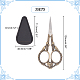 UNICRAFTALE 3Pcs 3 Colors Stainless Steel Sewing Embroidery Scissors Retro-style Bird Scissors with Alloy Handle and 3Pcs Leather Protective Covers Sharp Detail Shears SENE-UN0001-01-3