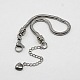 304 Stainless Steel European Round Snake Chains Bracelets X-STAS-J015-05-1