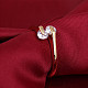Veri e propri anelli polsino in zirconi di ottone placcato oro 18k RJEW-EE0001-024E-6