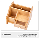 Caja organizadora de almacenamiento de cajones cosméticos de madera de haya OBOX-WH0004-13-4