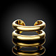 サイズ変更可能な真鍮広帯域カフスリング  オープンリング  ゴールドカラー  10 mm幅 RJEW-BB01648-2