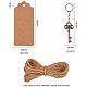 PandaHall Elite 20 Pcs Wedding Favors Skeleton Key Bottle Opener with 20 Pcs Escort Card Tag Jewelry Display Paper Price Tags and 10.9 Yard Twine String AJEW-PH0016-36-2