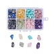 Améthyste naturelle et quartz rutile et quartz de fraise et lapis lazuli et quartz rose et perles de préhnite et citrine G-JP0001-21-1