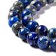 Lapis lazuli naturale perle tonde fili X-G-I181-09-6mm-3