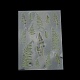 Водонепроницаемые пластиковые наклейки для скрапбукинга с узором Pteridium aquilinum DIY-WH0158-49D-1