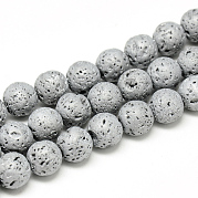 Гальваника из натуральных бусин из лавы G-T058-03I-4MM