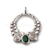 Латунные микро проложить кубического циркония подвески KK-P308-77P