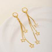 Модные геометрические серьги из латуни с кисточками WN4550-4