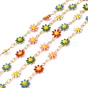 Цепочки с латунными эмалированными звеньями Daisy CHC-G018-01KCG