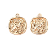 Подвески из латуни с прозрачным стеклом KK-N254-61G