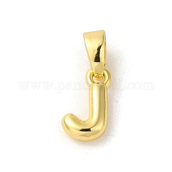 Accumuler breloques de laitonnage, or, Plaqué longue durée, sans cadmium et sans plomb, lettre j, 9.5x5.5x2mm, Trou: 5x2.5mm