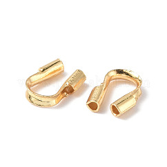 Drahtschutz und -protektoren aus chirurgischem Edelstahl 304, echtes 18k vergoldet, Bohrung: 0.7 mm, 5x4~4.5x1.4 mm