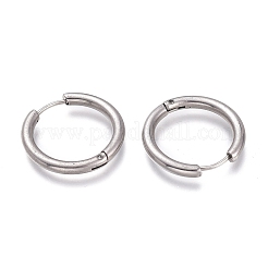 Pendientes de aro huggie de acero inoxidable 201 resistentes al deslustre&nbsp;EJEW-L256-05F-P