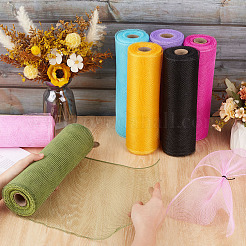 12 Rolle 12 Farben Kunststoffnetz-Geschenkpapier für Blumensträuße&nbsp;DIY-MA0007-21