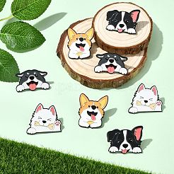 8 pièce 4 styles d'épingles en émail pour chien de compagnie&nbsp;JEWB-CJ0002-97