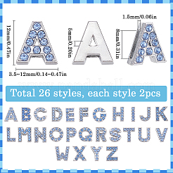 52 Stück 26 Stile Legierung Strass Dia-Charme&nbsp;FIND-SC0009-81A