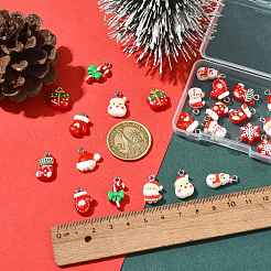 24 stücke 12 stile weihnachten undurchsichtige harz anhänger&nbsp;RESI-FS0002-41