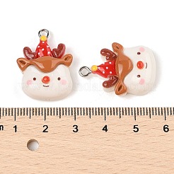 Colgantes de resina opaca con motivos navideños&nbsp;RESI-S08-03G