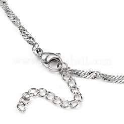 Colliers à chaîne Singapour en acier inoxydable 304 anti-ternissement&nbsp;NJEW-JN02930-03