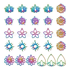 28 Stück 7 Stil 304 Edelstahl Verbinder Charms & Anhänger&nbsp;STAS-BY0001-12