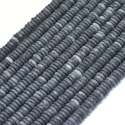 Mattierte natürliche schwarze Achatperlenstränge&nbsp;G-K389-C45-01