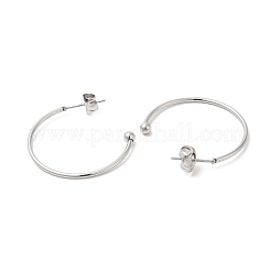 Pendiente de botón de acero inoxidable 304 que no se deslustra&nbsp;EJEW-H134-02B-P