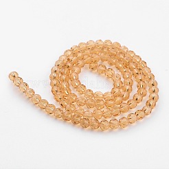 Chapelets de perles en verre transparent&nbsp;LS-GLAA-G013-6mm-92