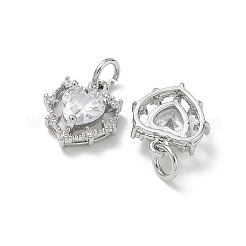 Breloques en laiton et zircon cubique transparent pour la Saint-Valentin de Shegrace&nbsp;XGRQ4G760-688P