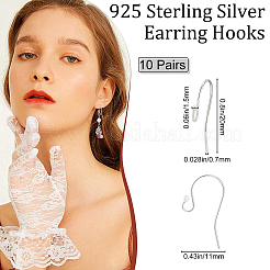 10 paio di 925 ganci per orecchini in argento sterling&nbsp;STER-BBC0001-16